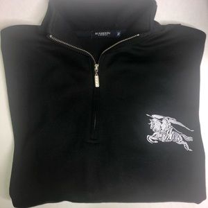 Burberry london, 1/4 zip pull over sweater